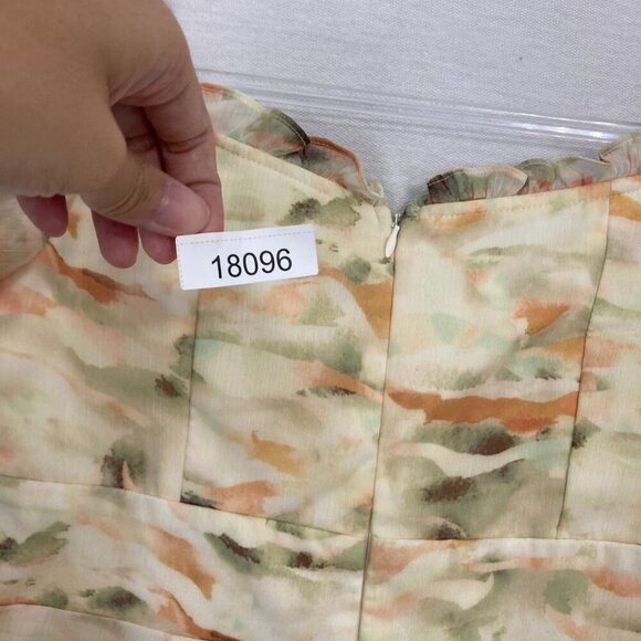 New Saints + Secrets Ruffle Ruched Detail Milk Maid Mini Dress Medium Feminine - Picture 11 of 13